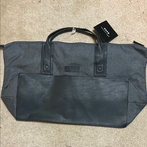 John Varvatos Charcoal and Black Duffel Bag